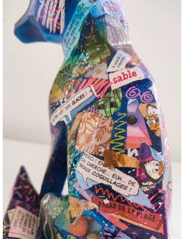 Modern design fox pop art sculpture 