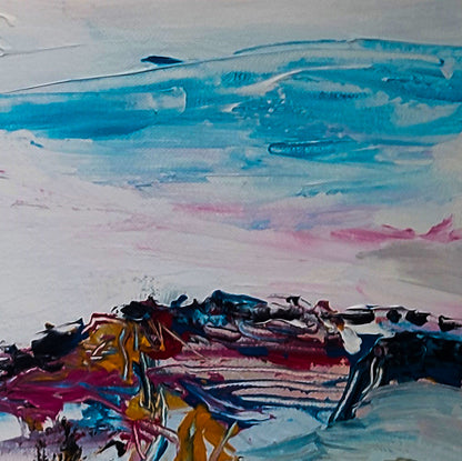 Original modern small-format abstract canvas 