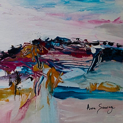 Original modern small-format abstract canvas 