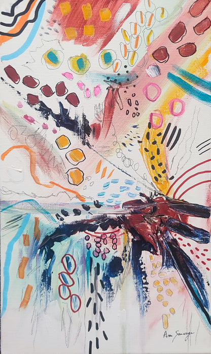 Small multicoloured abstract painting