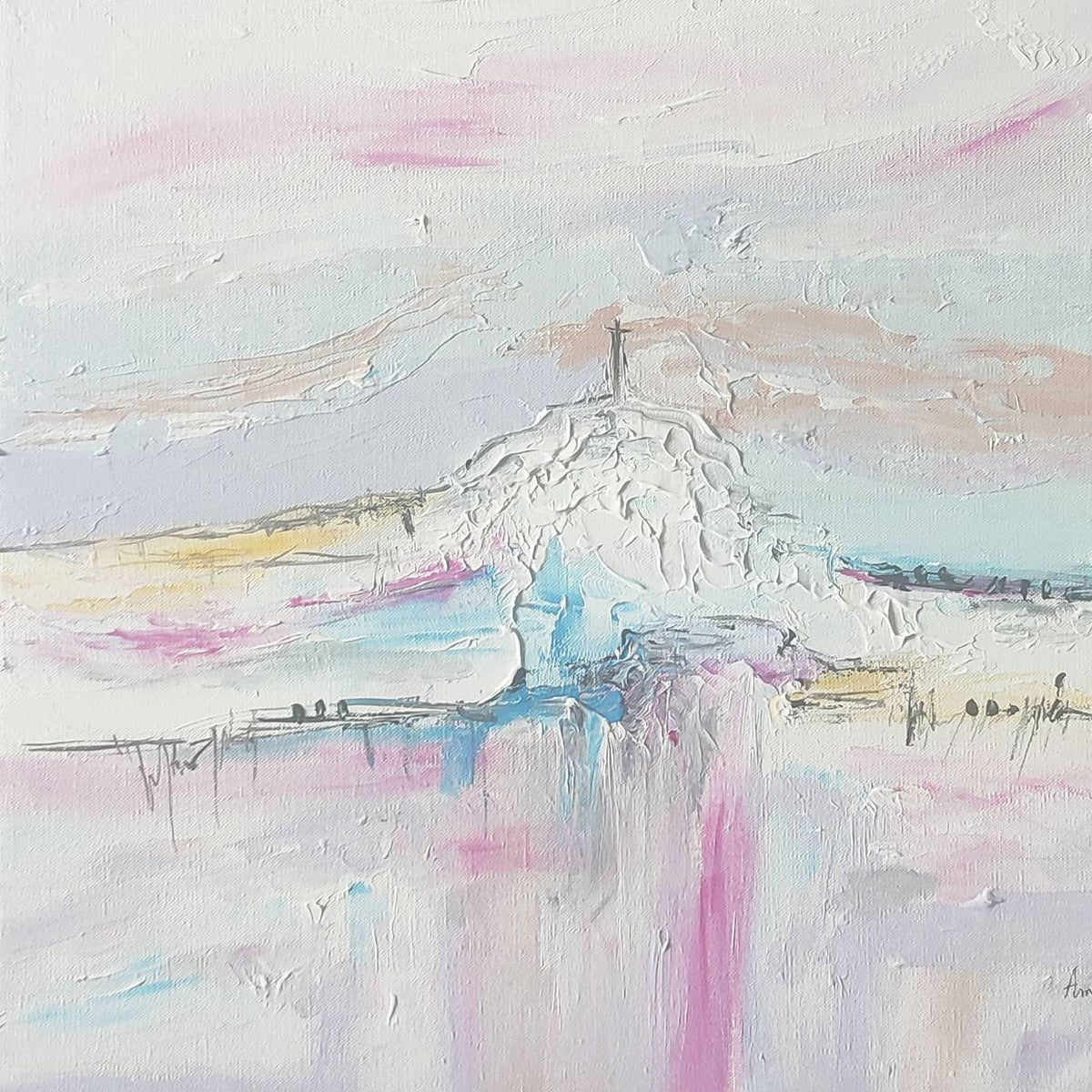 soft pastel abstract painting