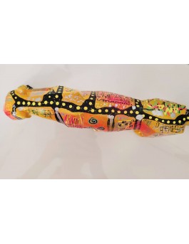 Contemporary leopard panther sculpture in pop art style 