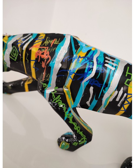 Contemporary panther pop art design sculpture 