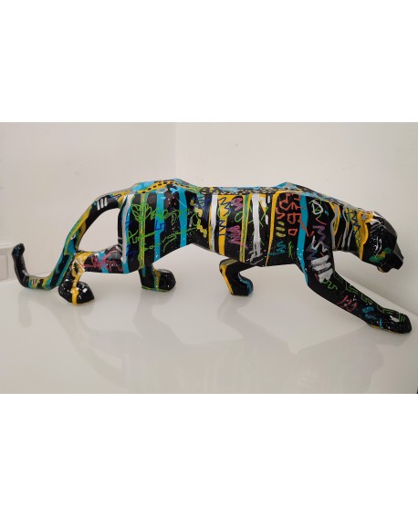 Black panther pop art design sculpture 