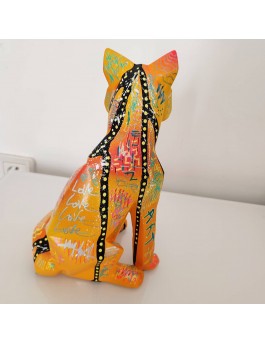 Original colourful fox statue for modern interior 