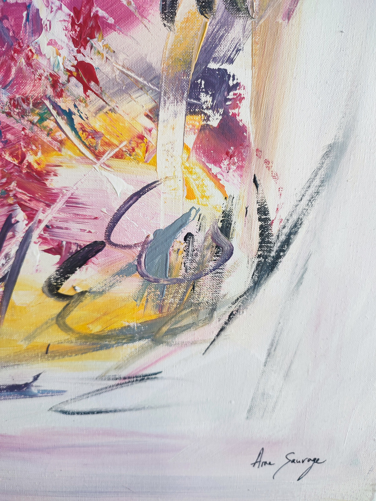 Rêve mouvementé – colourful modern abstract painting
