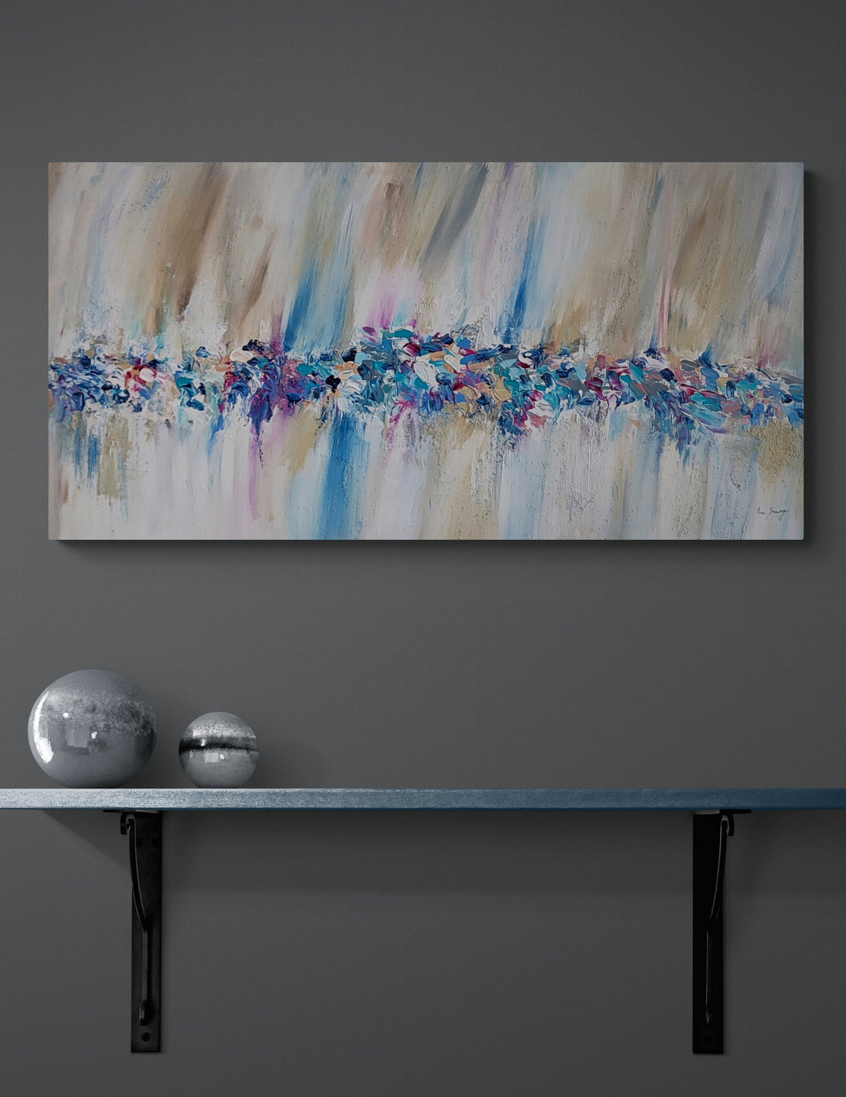 Textured and panoramic abstract wall art
