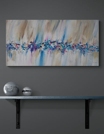 Textured and panoramic abstract wall art