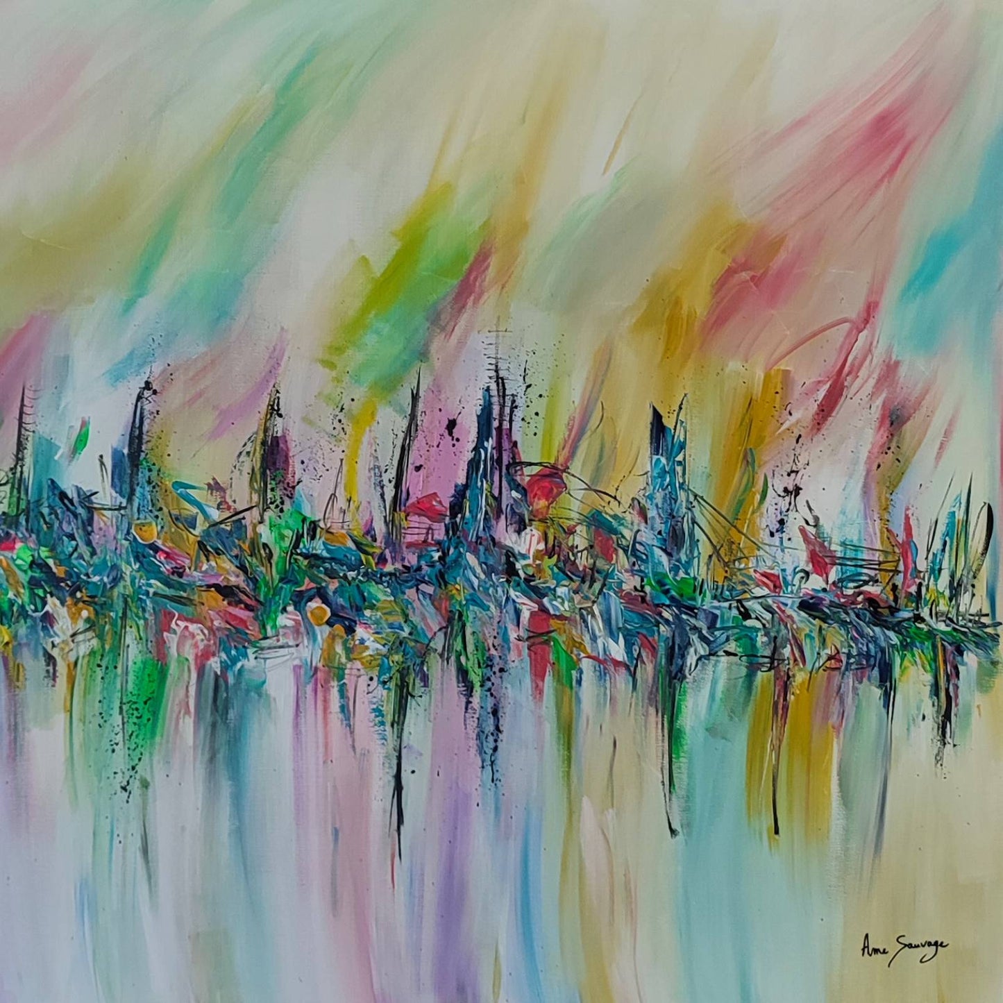 large colorful painting