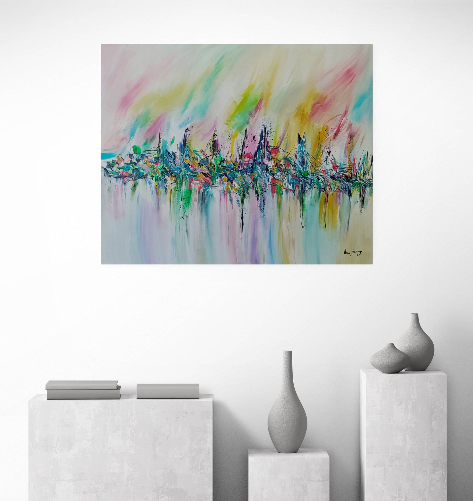 large colorful abstract art