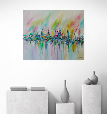 large colorful abstract art
