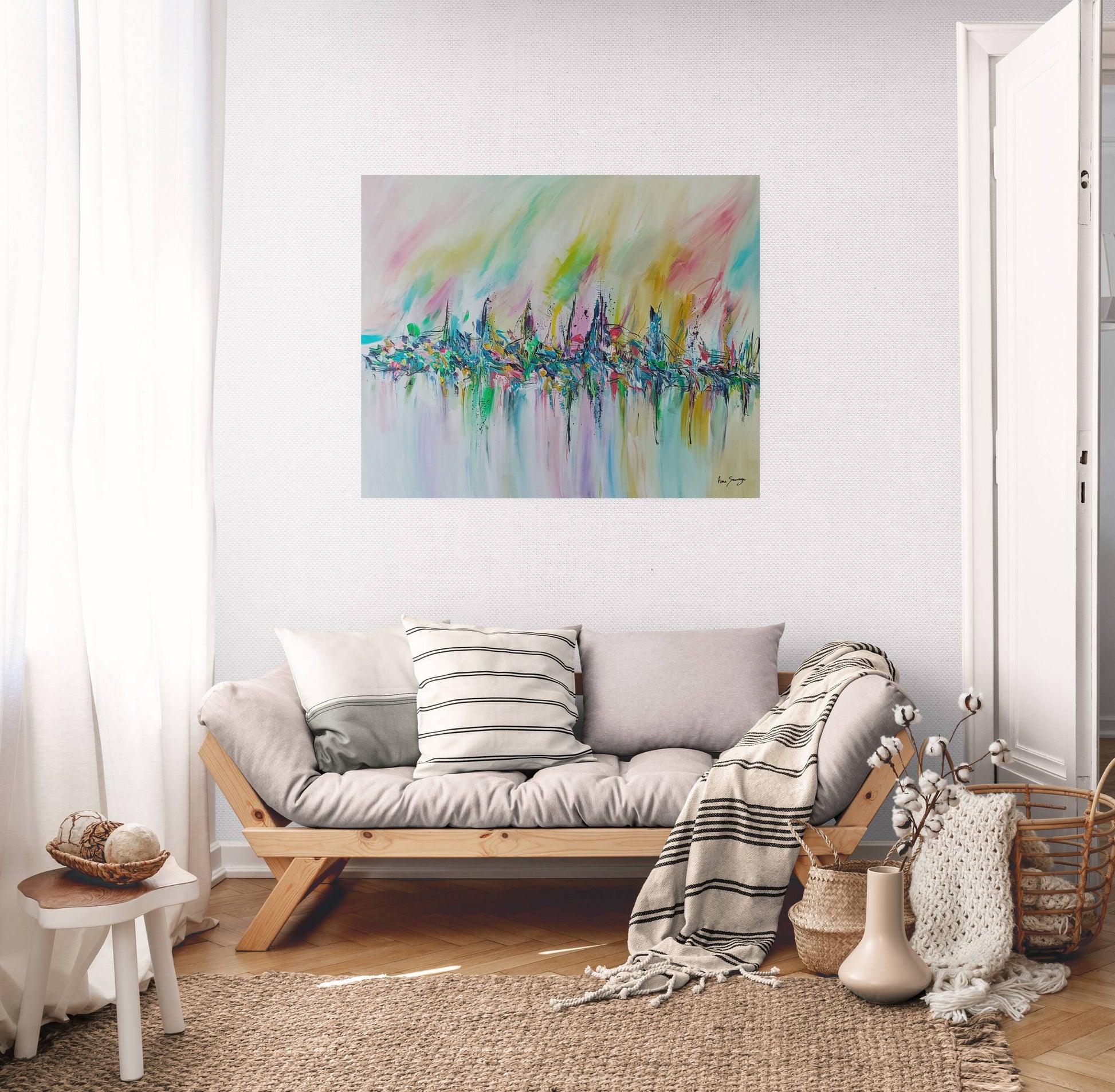large colorful painting